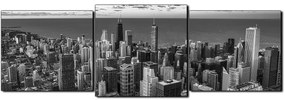 Obraz na plátne - Mrakodrapy v Chicagu - panoráma 5268QD (120x40 cm)