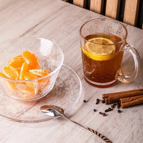 Altom Súprava 6 sklenených misiek Snowflakes 13 cm, 400 ml