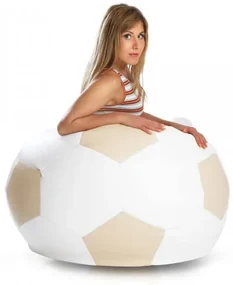INTERMEDIC SK - Sedací vak Sport M | futbalová lopta 65x45 cm, ekokoža, výplň 170 l