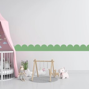 PIPPER. Textilná samolepiaca tapeta - Mini Oblúk - Fľaškovozelená farba Farba: Bledá