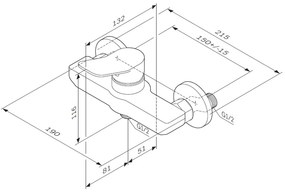Sprchová batéria AM.PM X-Joy FXA20022 jednopáková, čierna