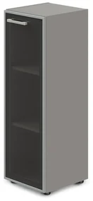 Stredná úzka skriňa TopOffice Premium, pravá, 39,9 x 40,4 x 119,5 cm, sivá