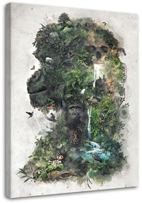 Gario Obraz na plátne Postava opice ako les - Barrett Biggers Rozmery: 40 x 60 cm