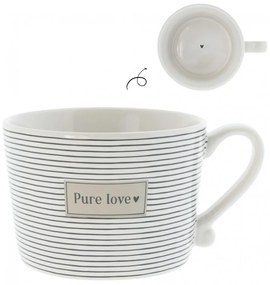 Cup White /Stripes Black Pure Love 10x8x