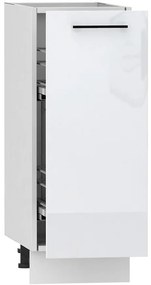 Kuchynská skrinka Oscar D30 Cargo + kôš biely lesk/biela