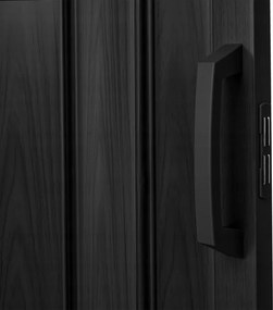 Skladacie dvere 004 08 čierny dub 90 cm - s poškodením