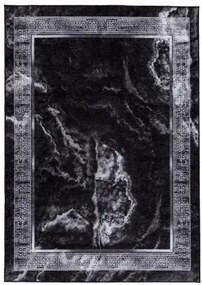 Dywany Łuszczów, Kusový koberec Miro 51278.810 Marble black/white, 80x150, čiernobiela, chodba / predsieň