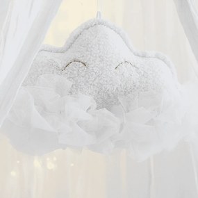 Závesná dekorácia obláčik biela 35x26x14cm