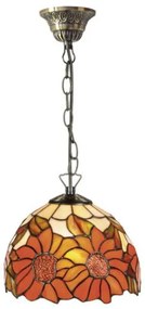Stropná Tiffany lampa SLNEČNICE Ø20