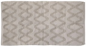 Béžový bavlnený koberec so vzorom Mig - 75 * 150 cm