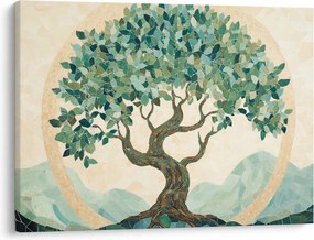 Obraz – Elegantná mozaika so stromom (70x50 cm)