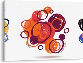 Obraz farebných kruhov (70x50 cm)