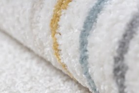 Koberec FUSION Shape  5707 biely / tmavozelený