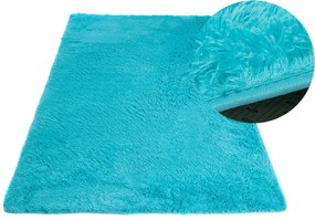 Plyšový koberec TOP - TYRKYSOVÝ