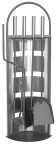 Sada kutáč Homefire FT087XG, ku krbu, 4 dielna, nerezová, 66 cm,