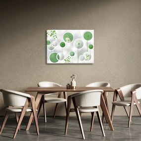 Obraz - Kvety v kruhoch (70x50 cm)