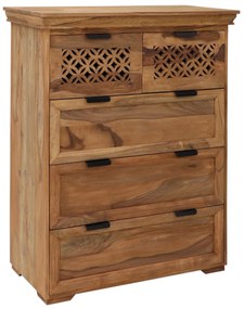 furniture-nabytek.cz - Vysoká komoda so zásuvkami z masívu palisander 90x45x110