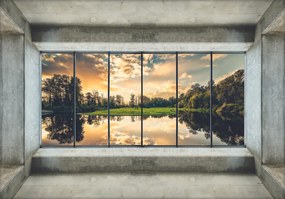 Fototapeta - Výhľad na jazero (152,5x104 cm)