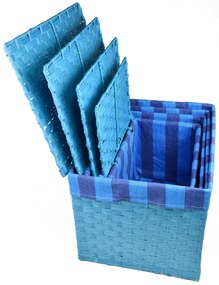 Úložný box s vekom modrý Rozmery (cm): 43x32, v. 30