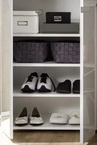 Skriňa so zrkadlom Spice, lesklá biela