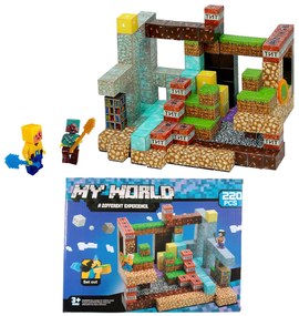 Toybit Veľká magnetická stavebnica Minecraft Iron Diamond Gold TNT 220ks