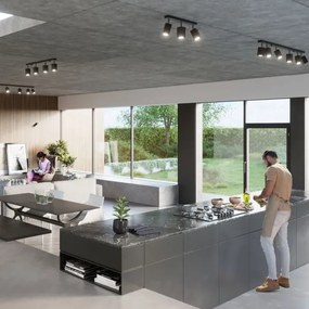 Sollux SL.0460 - Bodové svietidlo MERIDA 6xGU10/40W/230V čierna