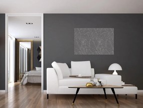 Obraz - Šedé palmové listy (90x60 cm)