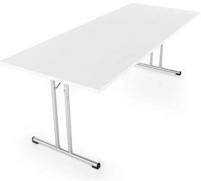 Skladací stôl 160 x 80 cm, biela