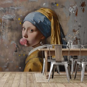 Fototapeta - Moderné dievča s perlou (147x102 cm)