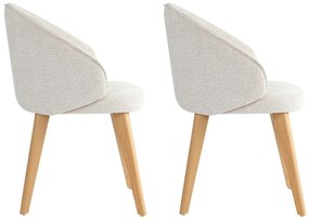 Sada jedálenských stoličiek Bentley White andLight Oak, 2 ks