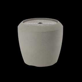 Plastová záhradná fontána s LED osvetlením, 33,6 x 33,6 x 30,5 cm, sivá