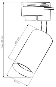 Bodové svietidlo do lištového systému MARIBEL 1xGU10/10W/230V biela