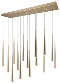 LED závesné svietidlo v zlatej farbe Cala – Trio Select