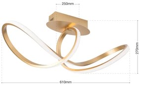 Orion DL 7-694 - LED Stmievateľný prisadený luster CIRCUS LED/30W/230V zlatá