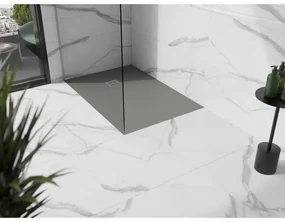 Mexen Stone+, obdĺžniková vanička z minerálneho kompozitu 100 x 80 cm, šedá-betónová, 44618010