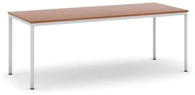 Stôl jedálenský, 2000 x 800 mm, sivá podnož, čerešňa