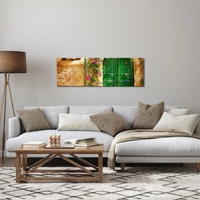 Obraz starých dverí (s hodinami) (90x30 cm)