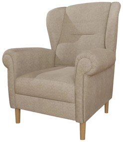 Svetlohnedé kreslo ušiak Swan – Ropez