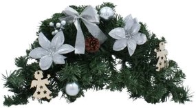 Bestent Vianočná ikebana 60cm Strieborná