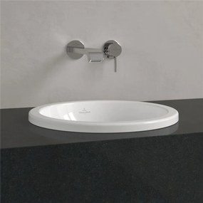 VILLEROY &amp; BOCH Loop &amp; Friends okrúhle zápustné umývadlo bez otvoru, s prepadom, priemer 390 mm, biela alpská, 61403901