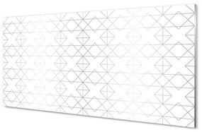 Sklenený obklad do kuchyne obrysy polygónov 120x60 cm