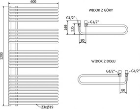 Mexen Amor, elektrické vykurovacie teleso 1200x600 mm + vykurovacia tyč 900 W, čierna, W120-1200-600-2900-70
