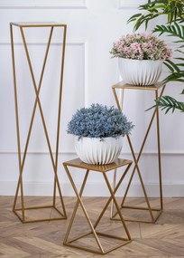 STOJAN NA KVETINÁČ LOFT4 100X24X24 CM ZLATÁ