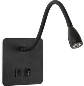 Brilagi - LED Flexibilná nástenná lampa MAYA Double LED/4W/230V + LED/3W čierna