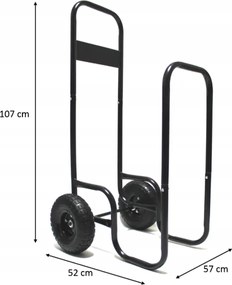 Prepravný vozík na krbové drevo