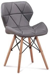 Stolička Malta sivá  ekokoža