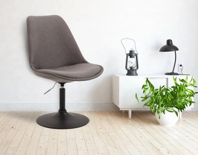 Stolička Maverick B - látka, podnož kov čierna matná - Tmavo sivá