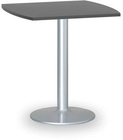 Konferenčný stolík FILIP II, 660x660 mm, sivá podnož, doska grafit