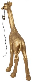 Zlatá dekoračná stojacia lampa ŽIRAFA