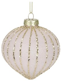 Sada 12 ks skleněných vánočních baněk CHRUMKI stříbrná/zlatá